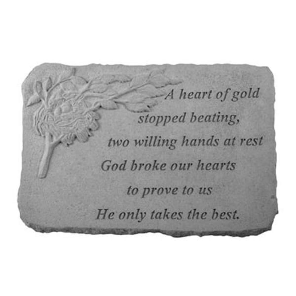 Kay Berry 07515 A Heart Of Gold Memorial Stone; Birds Nest 7515 - main